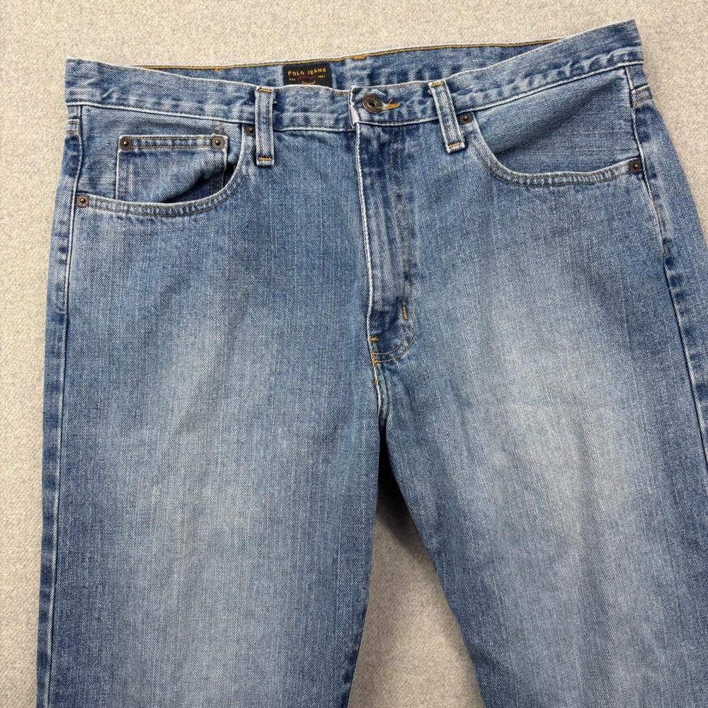 Vintage Ralph Lauren‎ Polo Jeans Mens 35x32 (Actual) Straight Leg Blue Y2K